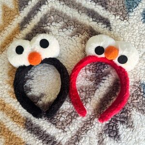 2 Cute Fuzzy Character Headbands